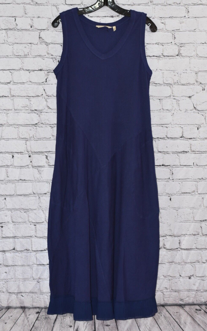 SOFT SURROUNDINGS Sleeveless Blue Maxi Dress Size M